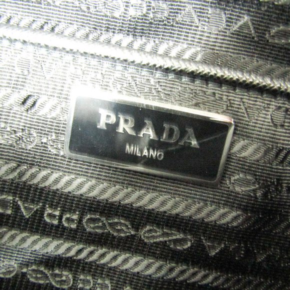 PRADA RE-NYLON Nylon Leather Shoulder Bag Black - Picture 6 of 8